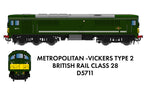 Class 28 D5711 BR Green with Small Yellow Panels