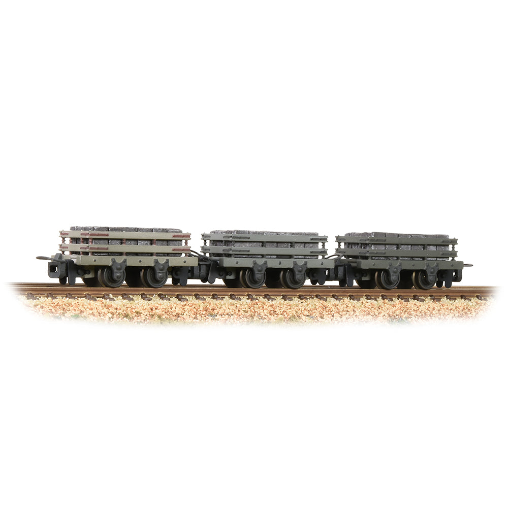 4 Wheel Slate Wagon Grey (Pk 3) Weathered