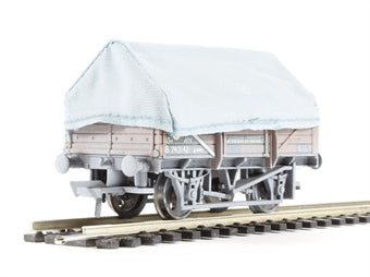 33-080D - 5 Plank China Clay Wagon With Hood BR Bauxite (Weather